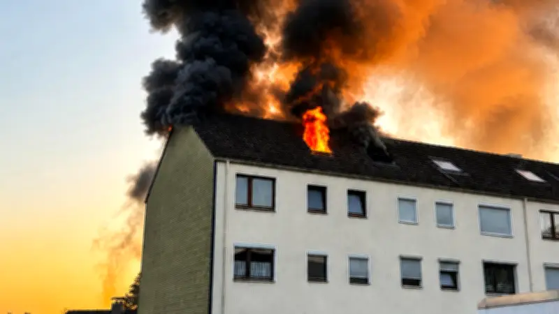 Balkon-Rettung: Feuerwehr rettet zwei Menschen aus Brandhaus in Lehrte