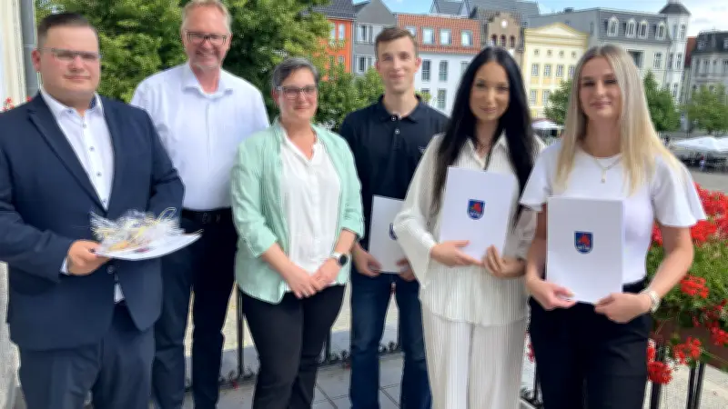 Vier neue Azubis im Anklamer Rathaus: 50 Bewerbungen