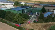 Brand auf Recyclinghof in Liebenau: Große Rauchwolke