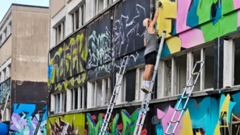 Altes Schulgelände wird zur Open-Air-Galerie in Lütten Klein