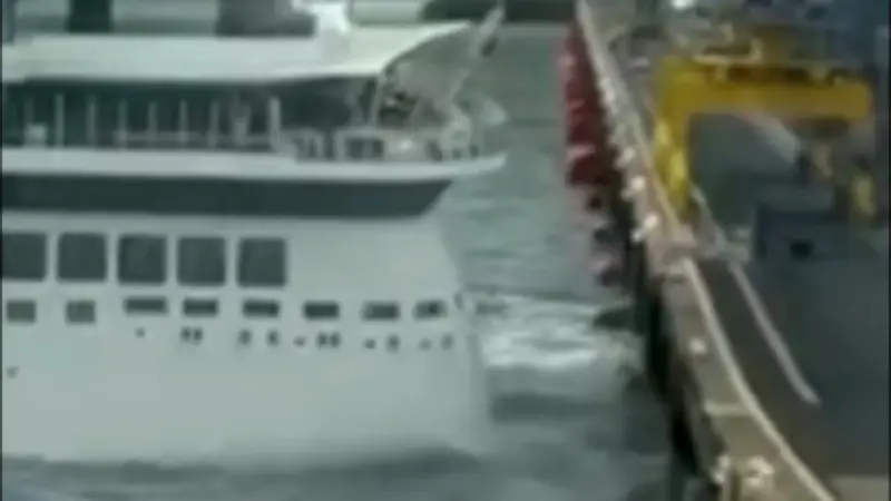 Aidaperla reißt sich in Le Havre los: Video zeigt Schockmoment