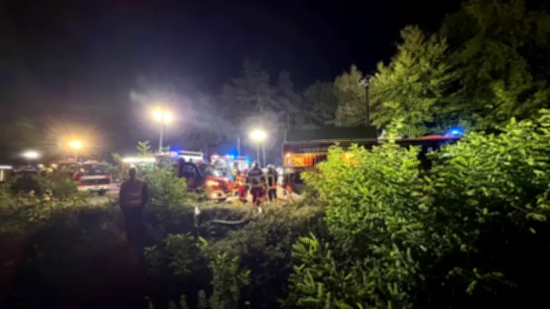 Nachtalarm in Mecklenburg: Feuerwehr übt Gefahrgut-Einsatz an Bahnstrecke