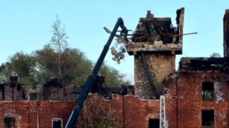Großbrand in Wismar: Abriss der alten Brauerei hat begonnen