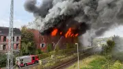 Großeinsatz in Wismar: Historische Malzfabrik Wismaria brennt